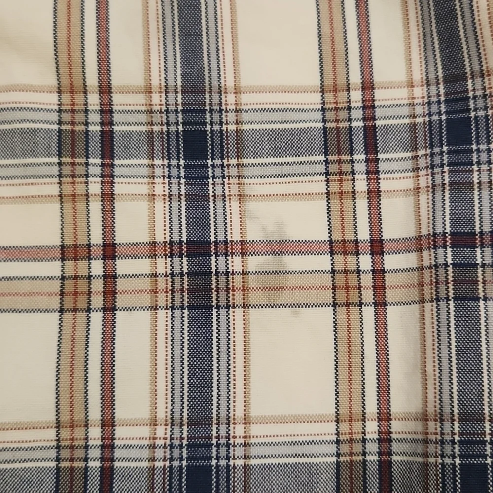 CARHARTT Tan & Blue Plaid Button-Up Work Shirt